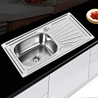 Fregadero de Acero Inoxidable con Escurridor- 50 x 90 x 15cm